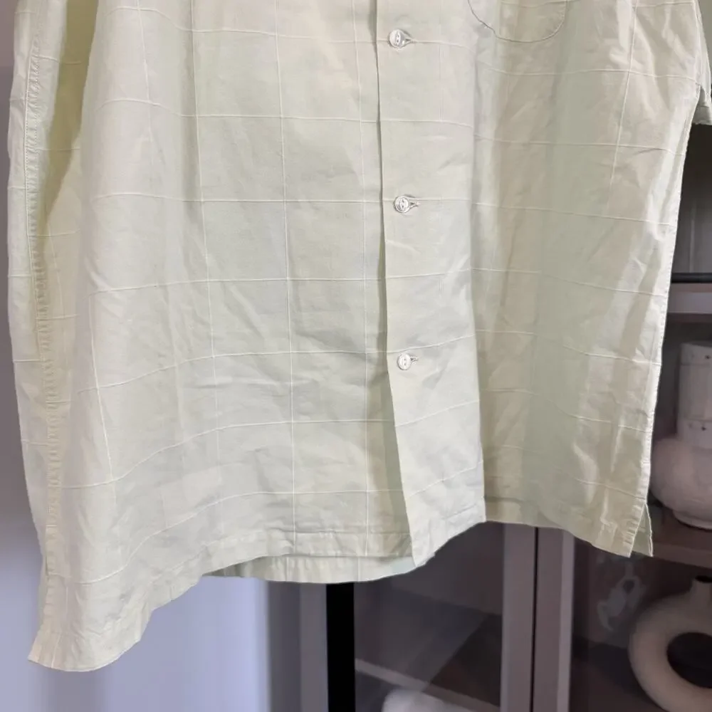 Knickerbocker Director Cotton Sea Foam Short Sleeve Button Up Shirt XXL 2XL NEW